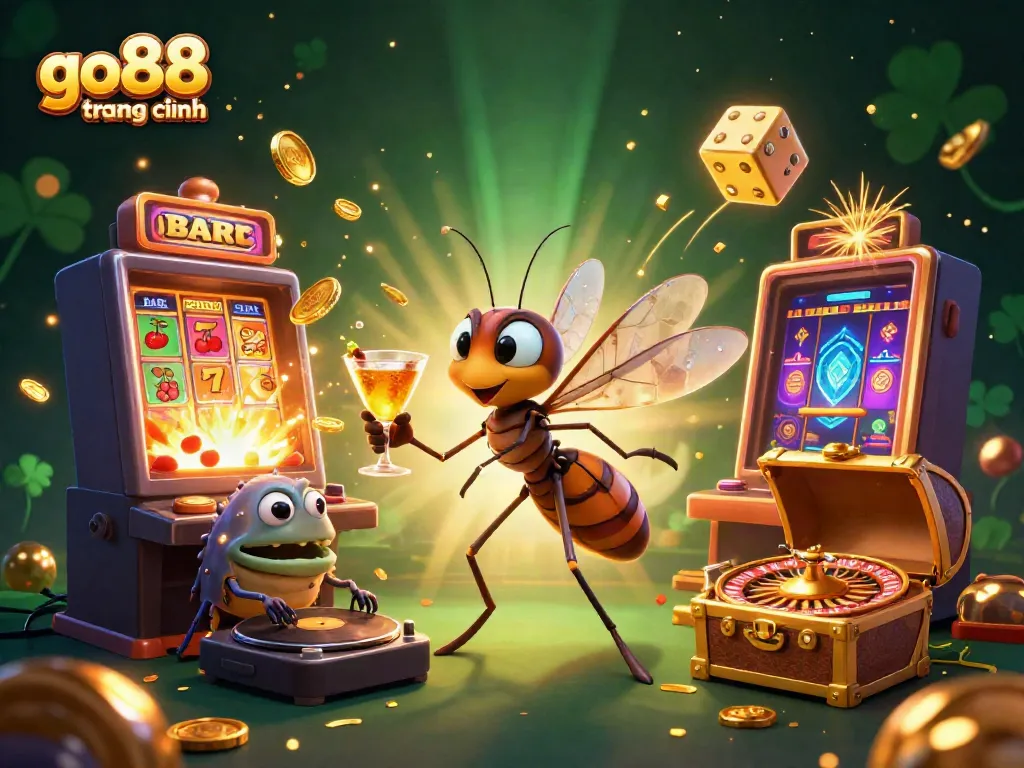 Experience excitement with go88 trang chính, featuring a lively casino scene with dynamic characters and rich game elements.