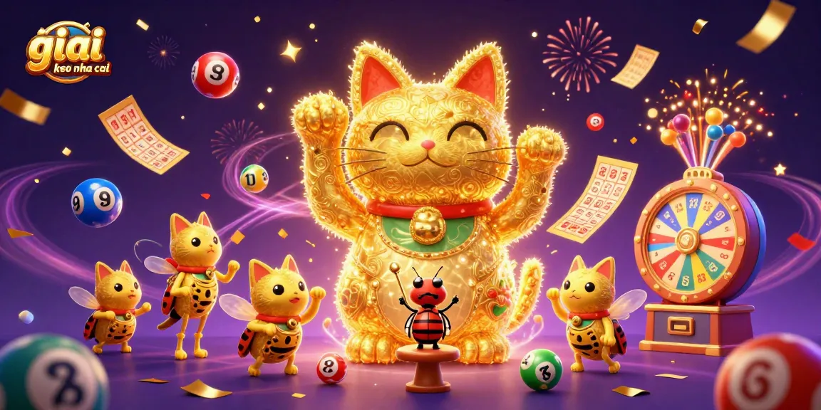 Win big with giai ma keo nha cai as joyful golden fireflies dance around casino symbols.